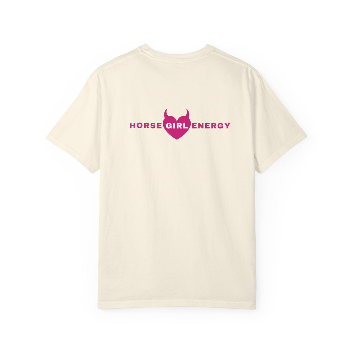 Horse Girl Energy T‑Shirt — Pink Devil Heart