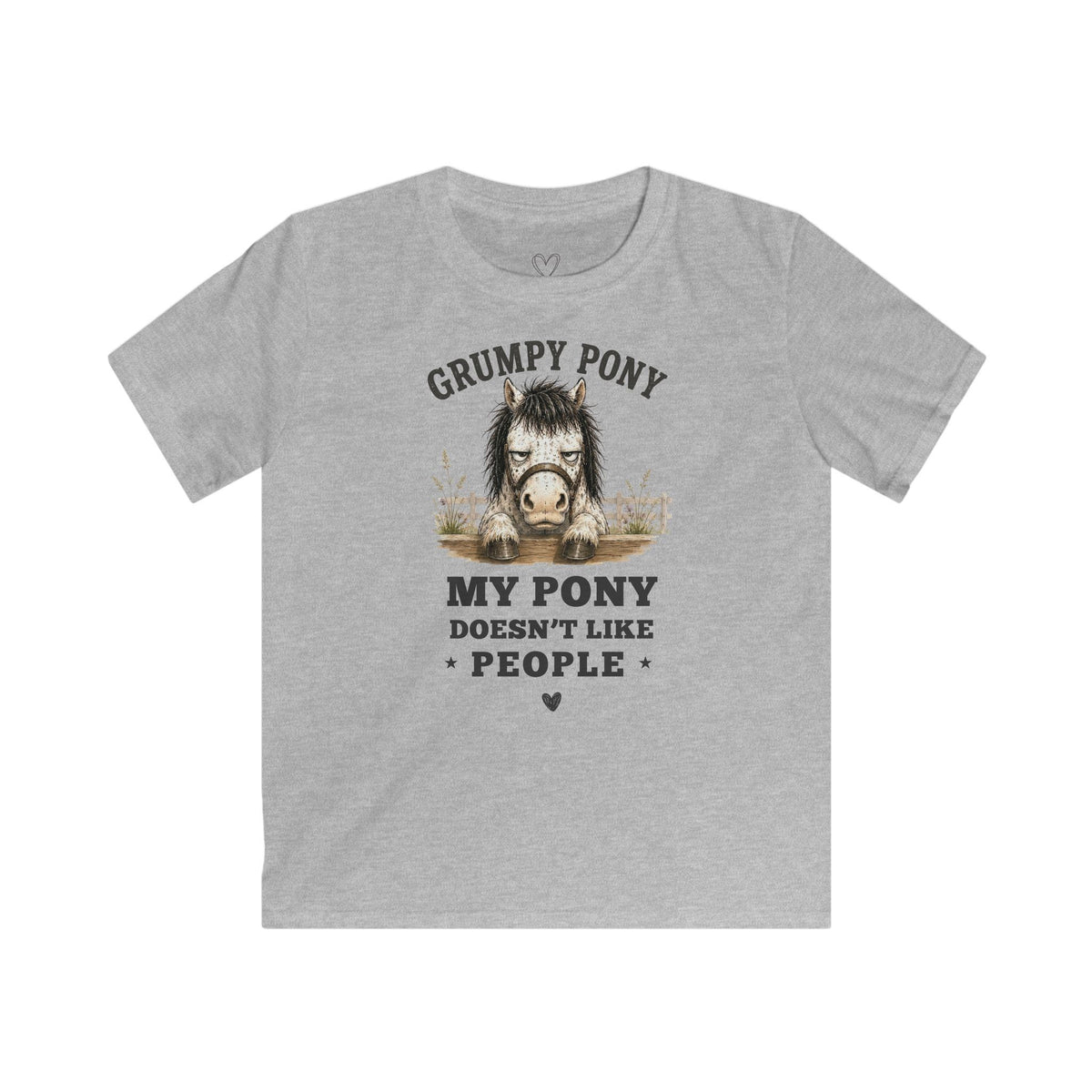 Grumpy Pony Doesn't Like People — Youth Equestrian T-Shirt