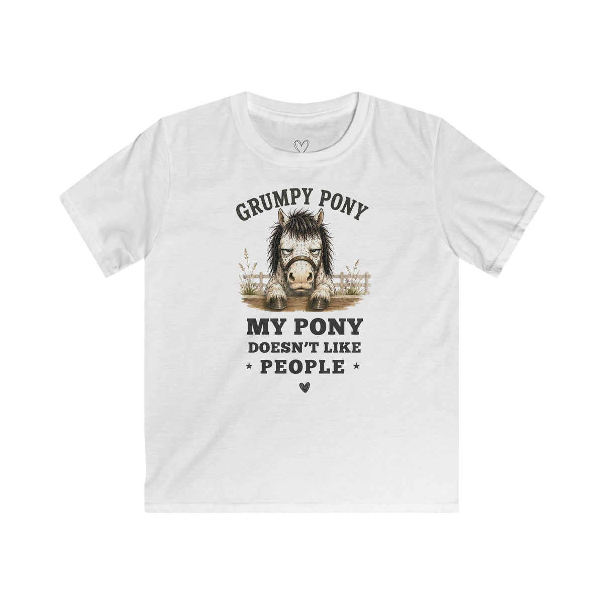 Grumpy Pony Doesn't Like People — Youth Equestrian T-Shirt