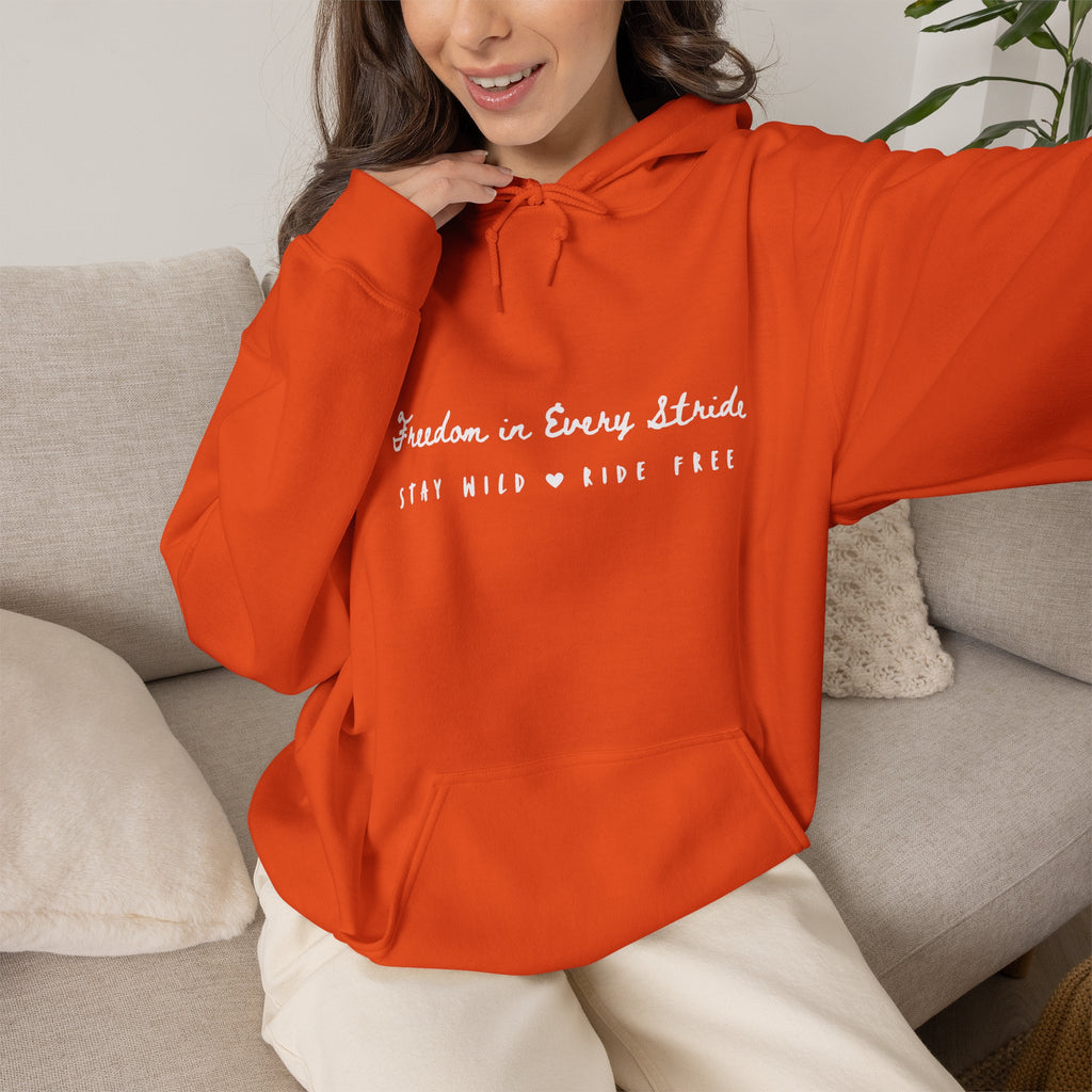 Freedom in Every Stride- Dark Hoodie
