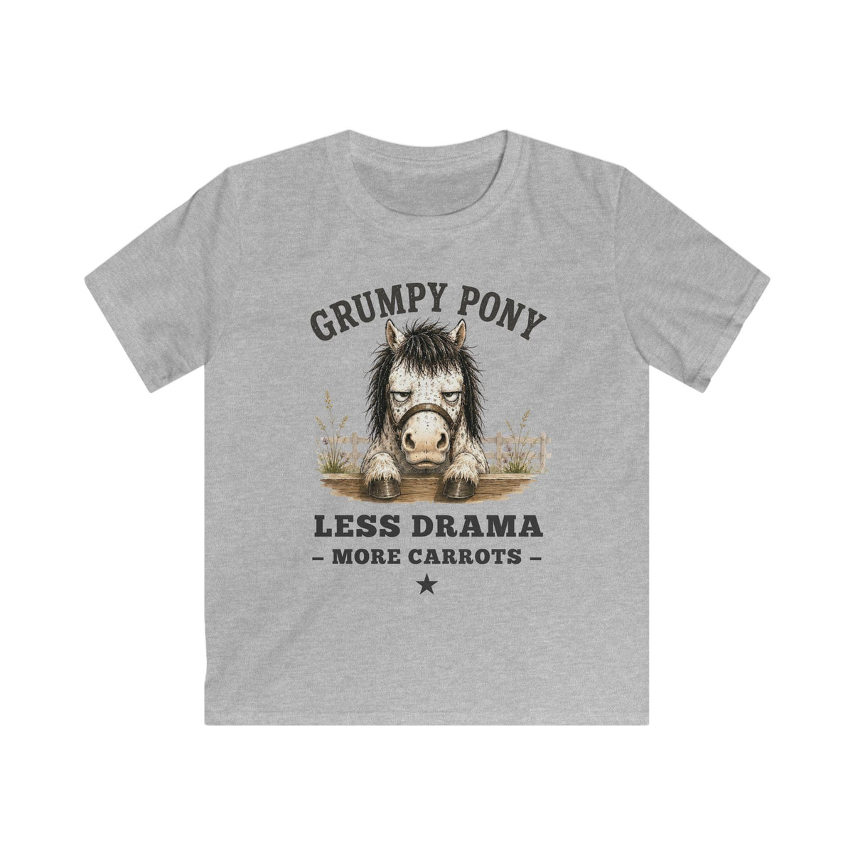 Grumpy Pony, Less Drama — Youth Equestrian T-Shirt