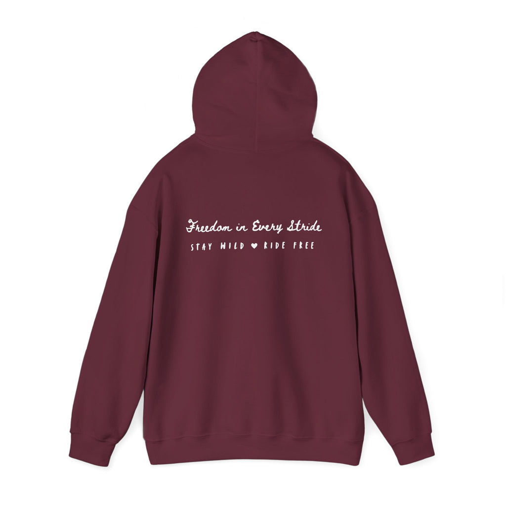 Freedom in Every Stride- Dark Hoodie