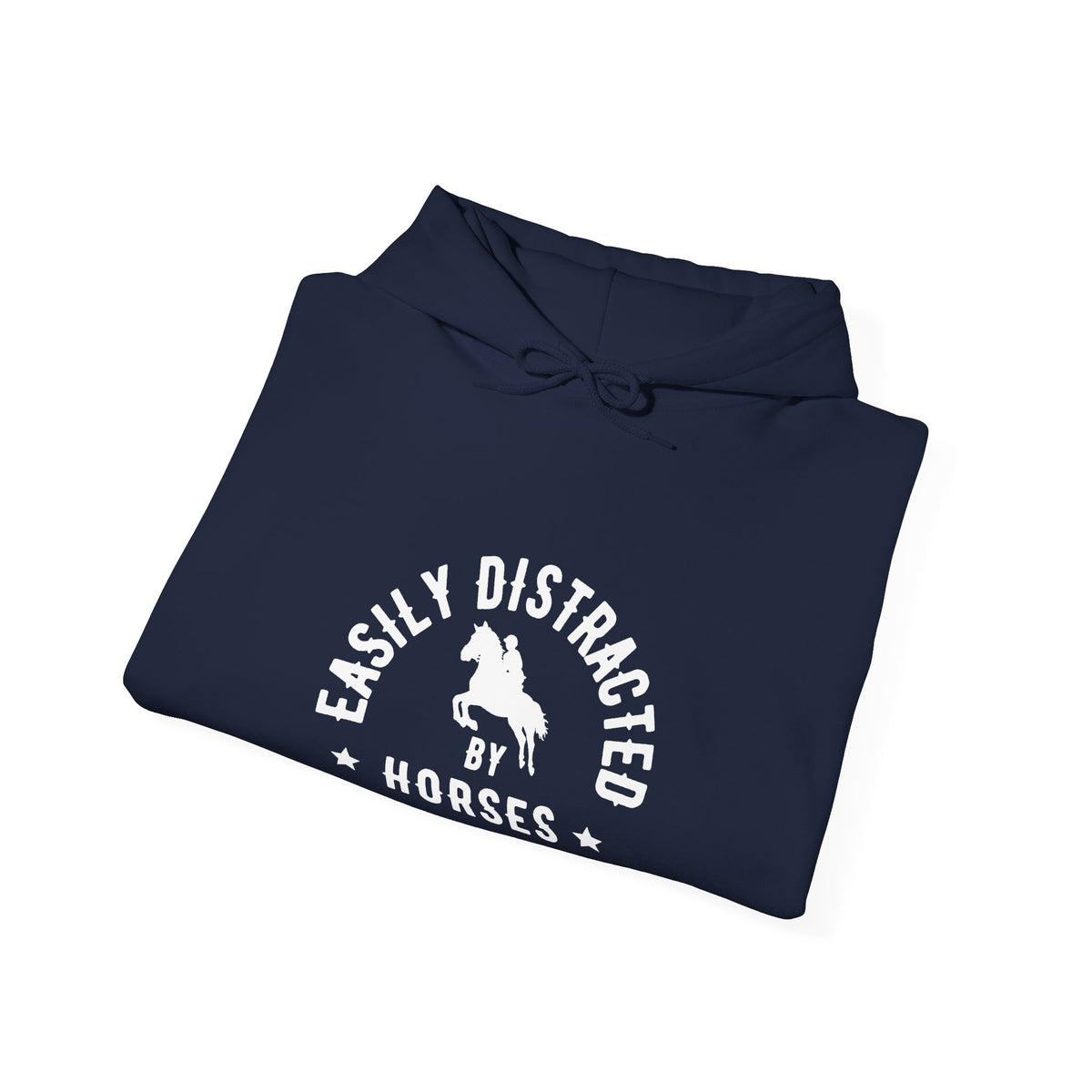 Easily Distracted by Horses - Hoodie Dark