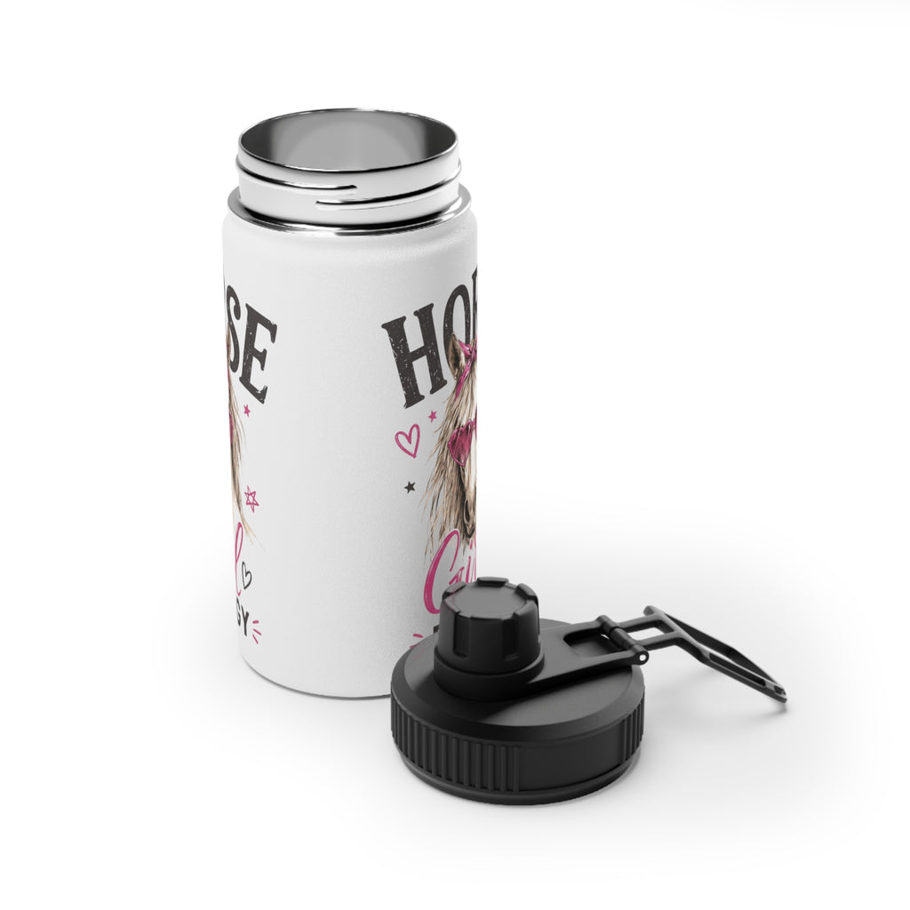 Stainless Steel Water Bottle — “Horse Girl Energy” Sports Bottle
