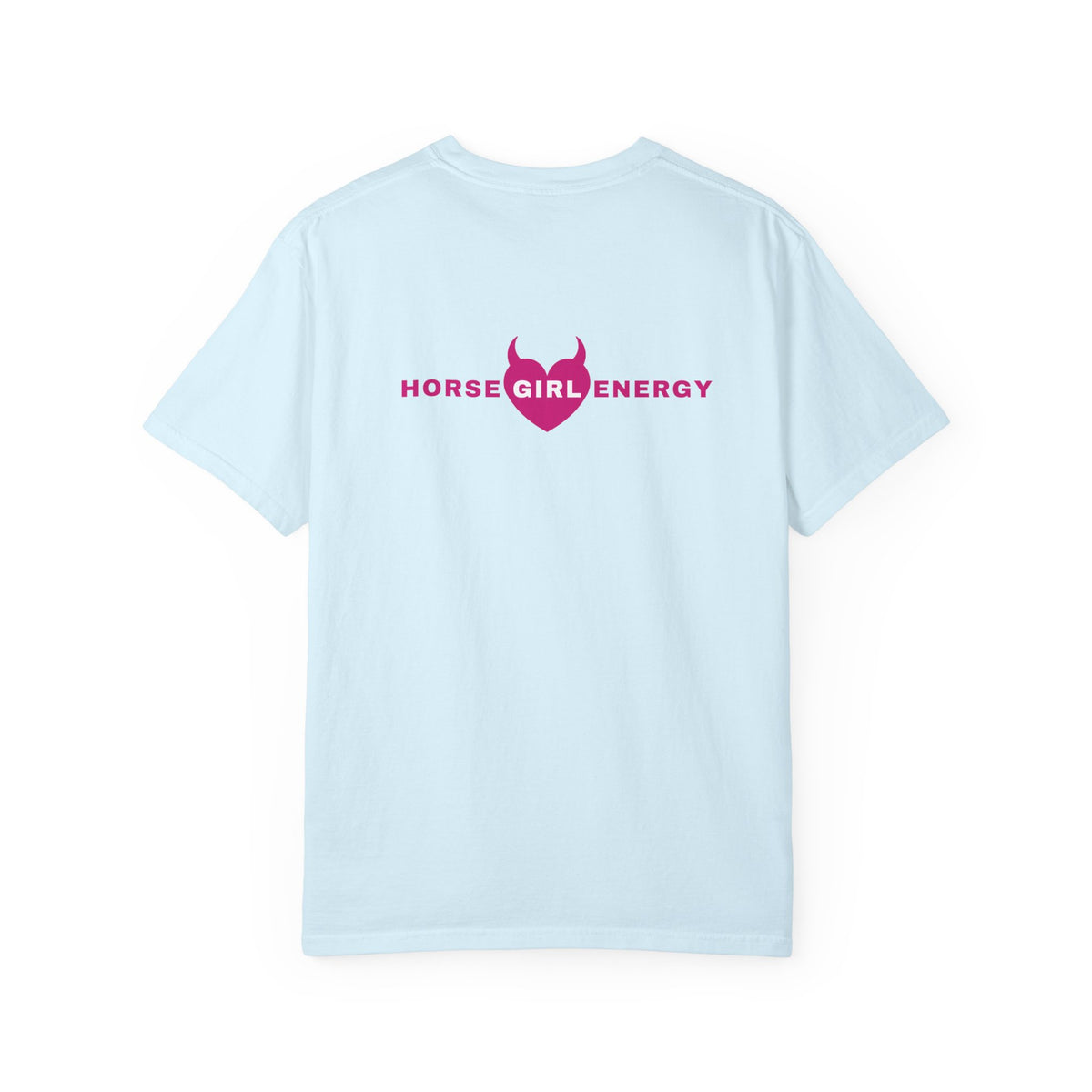 Horse Girl Energy T‑Shirt — Pink Devil Heart
