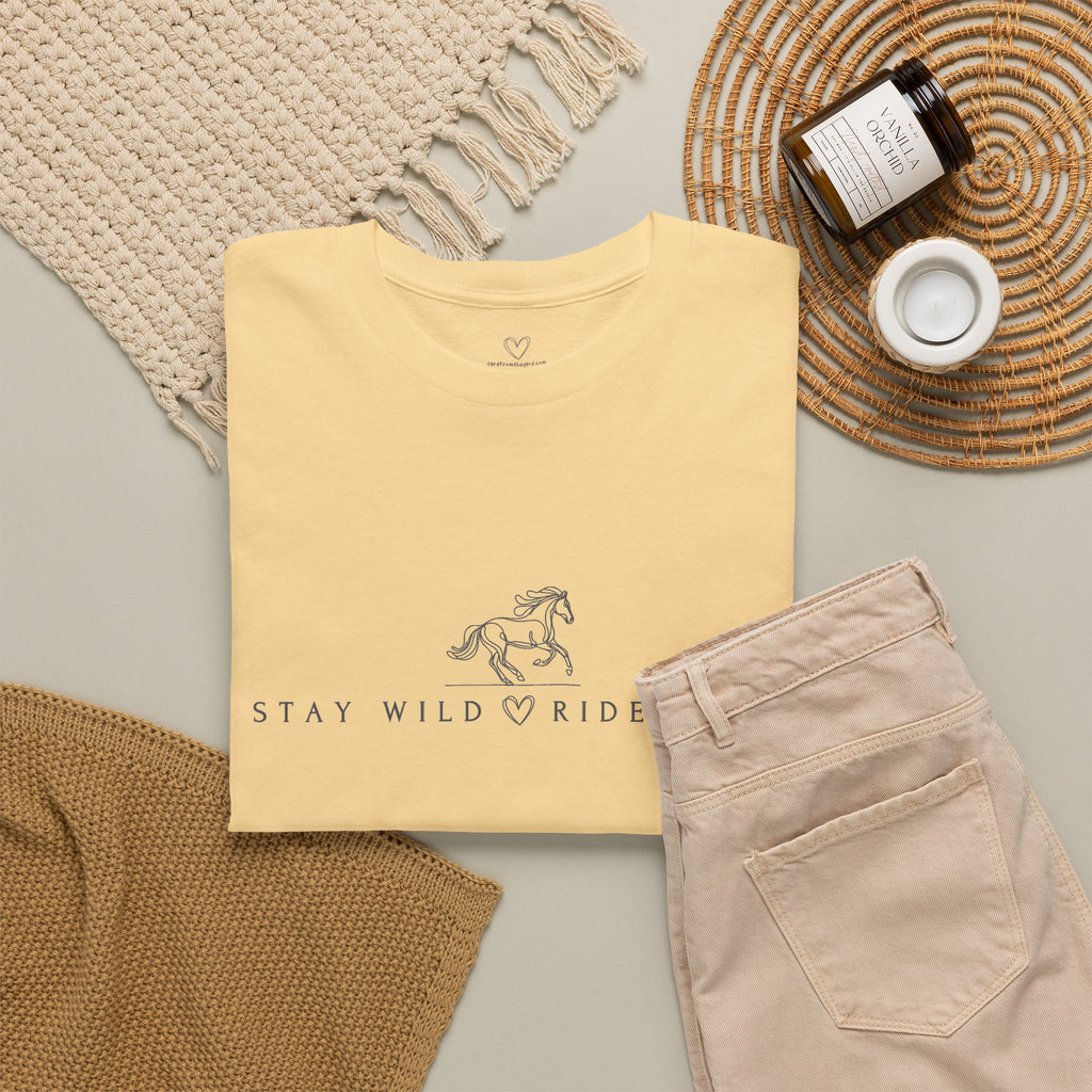 Stay Wild Ride Free - Horse Graphic T-Shirt