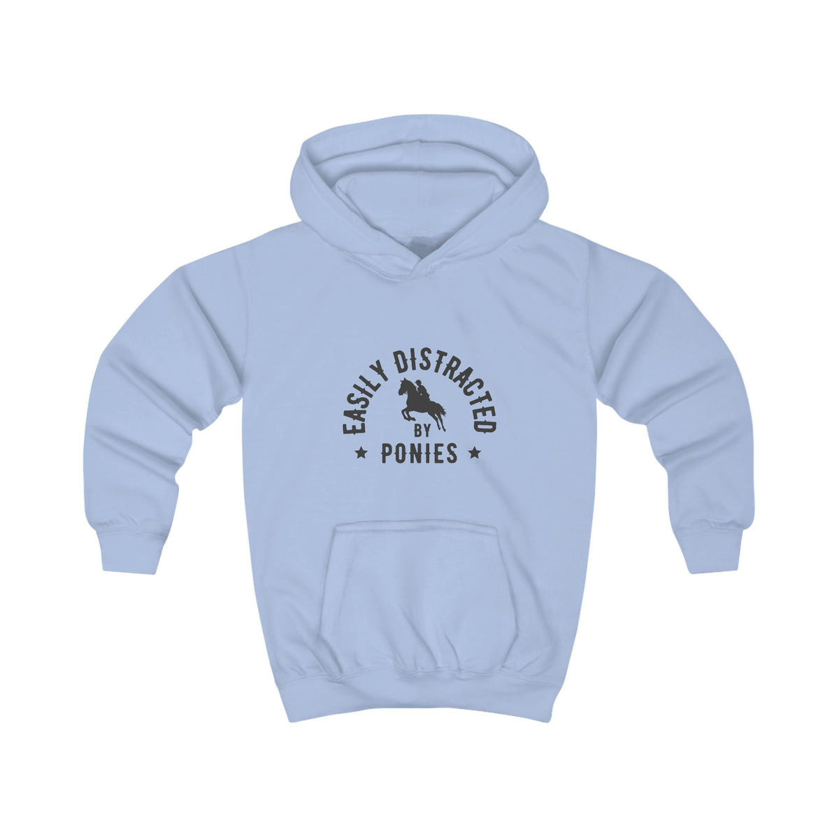 Easily distracted by ponies — Youth Heavy Blend Hoodie