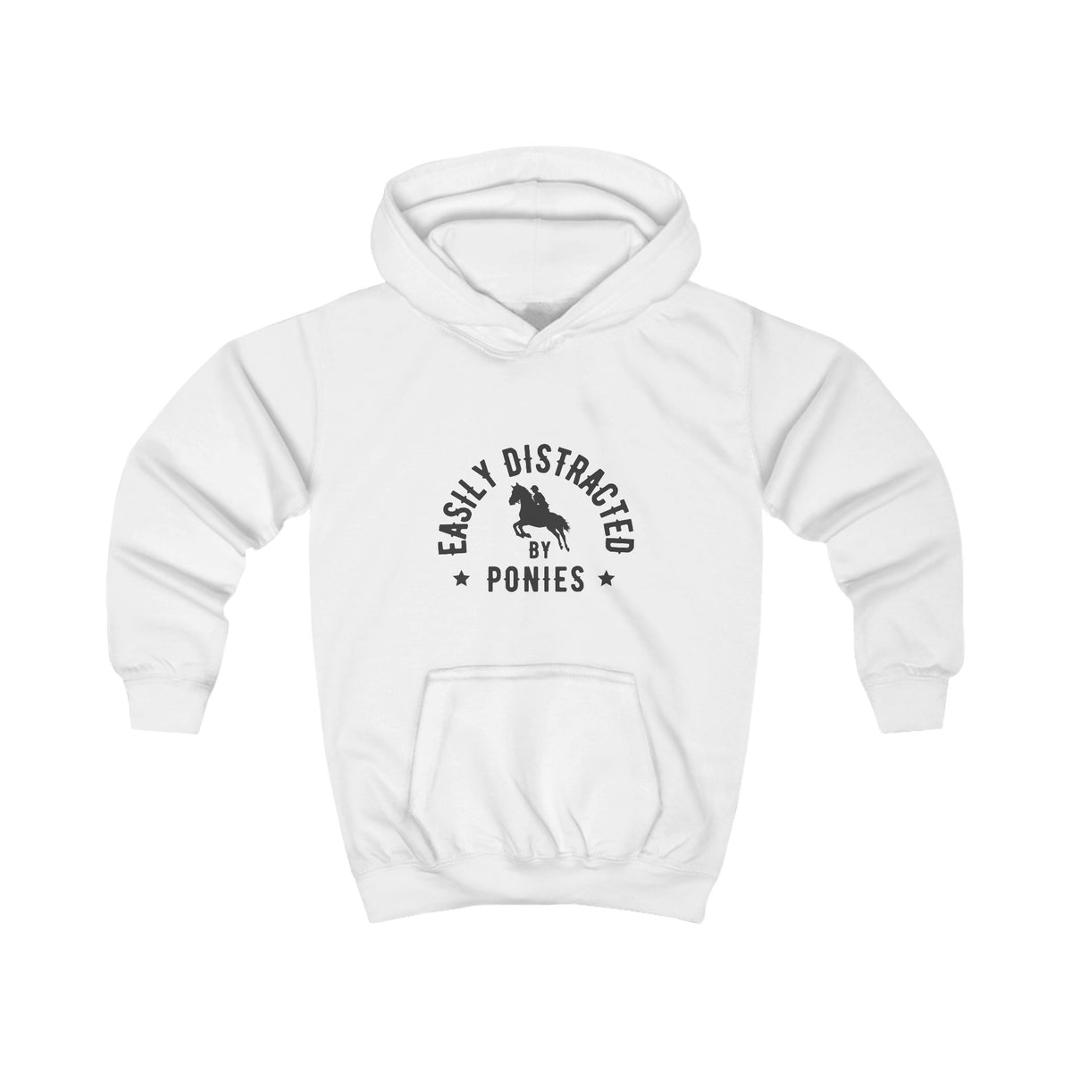 Easily distracted by ponies — Youth Heavy Blend Hoodie