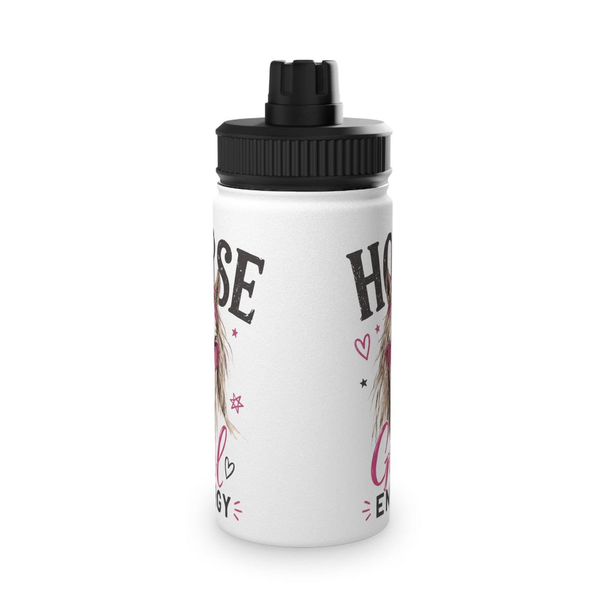 Stainless Steel Water Bottle — “Horse Girl Energy” Sports Bottle