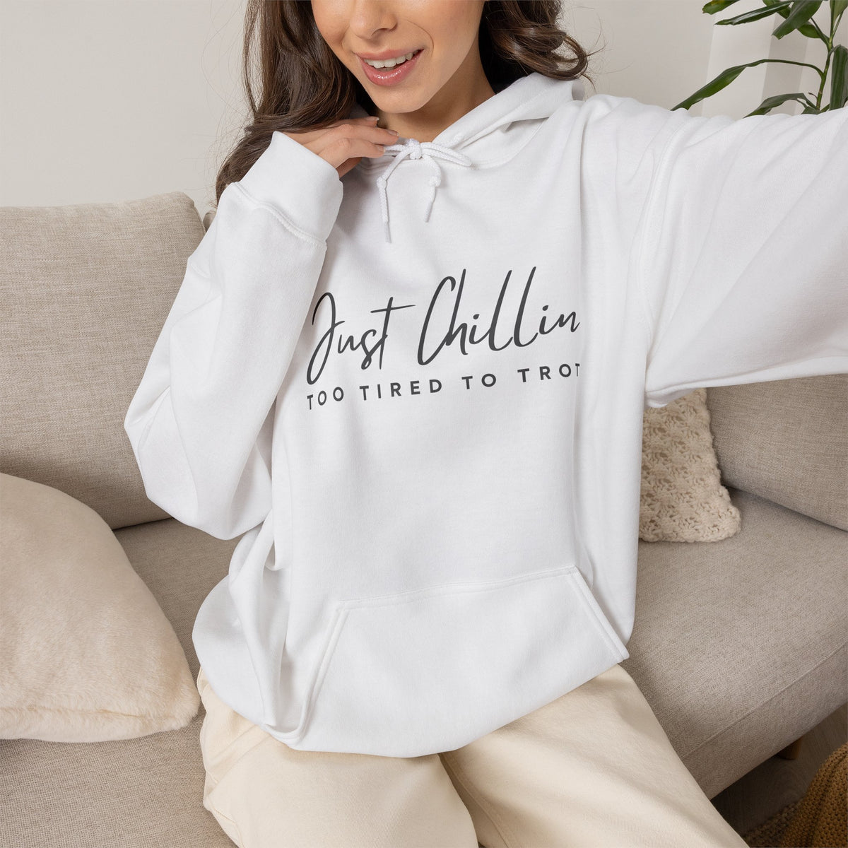 Just Chillin', Too Tired to Trot — Unisex Hoodie