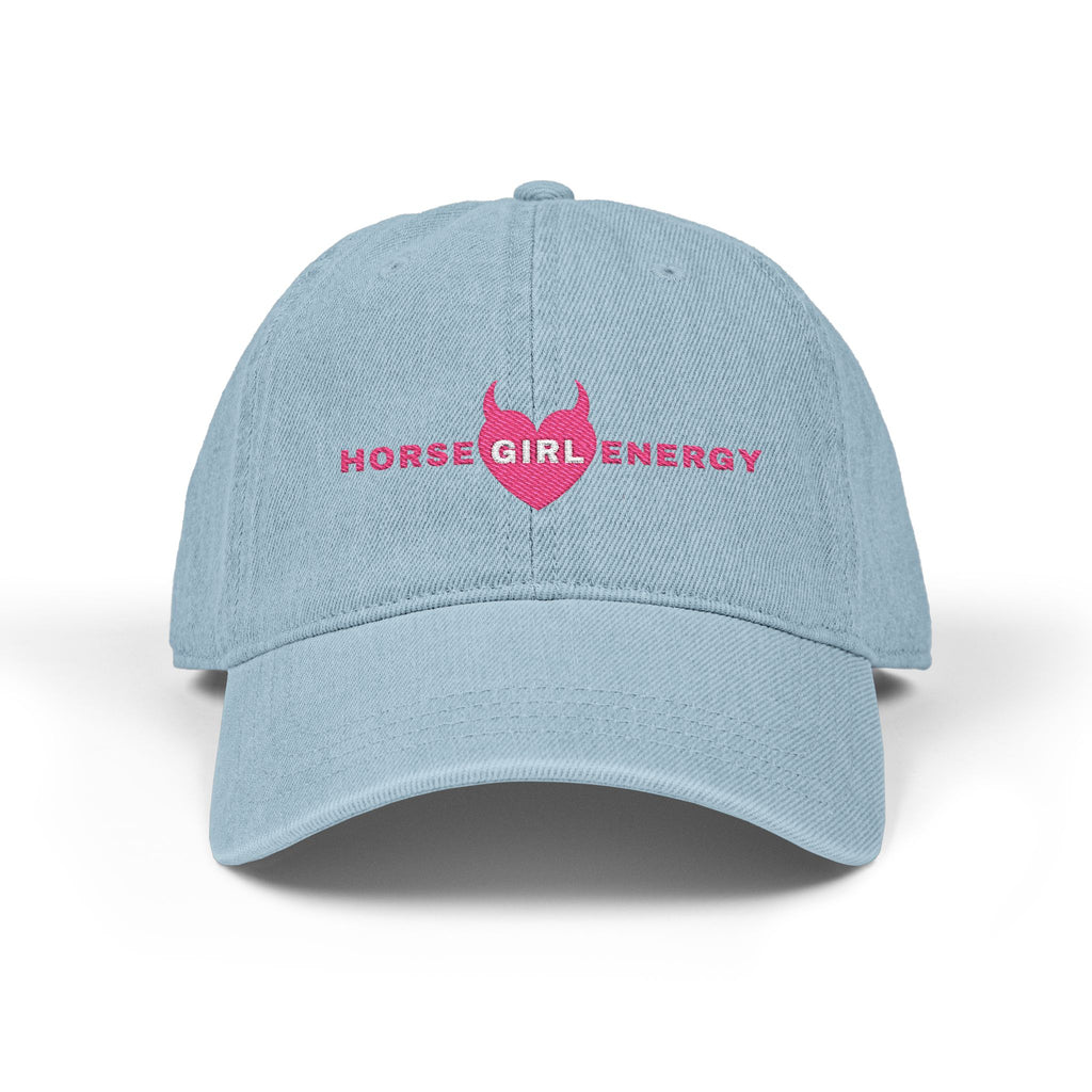 Horse Girl Energy Denim Hat — Embroidered Logo