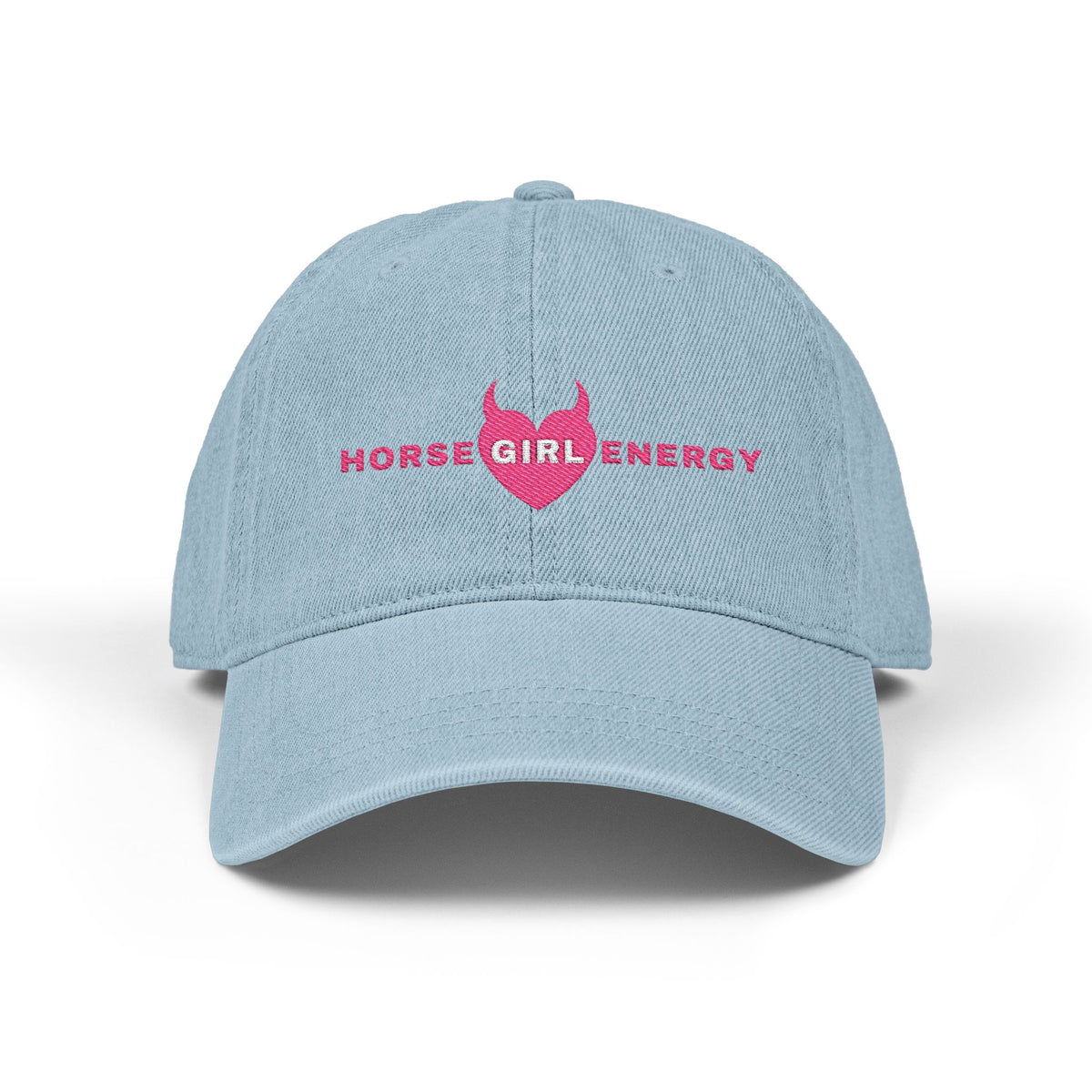 Horse Girl Energy Denim Hat — Embroidered Logo