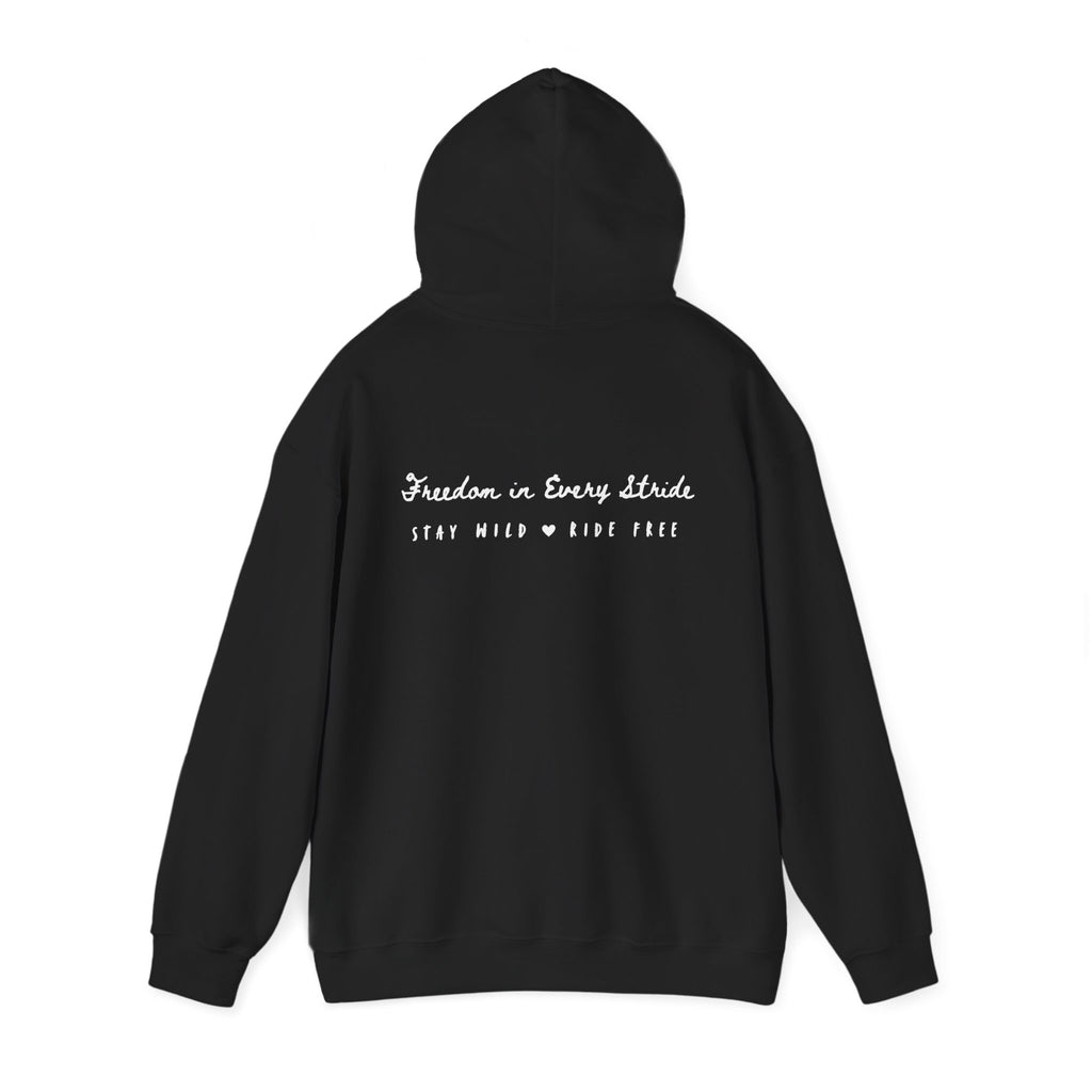 Freedom in Every Stride- Dark Hoodie
