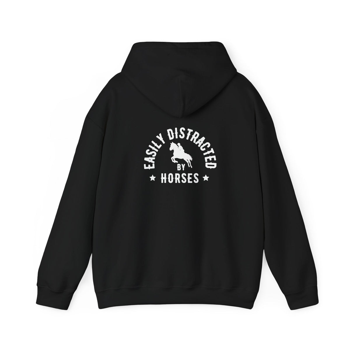 Easily Distracted by Horses - Hoodie Dark
