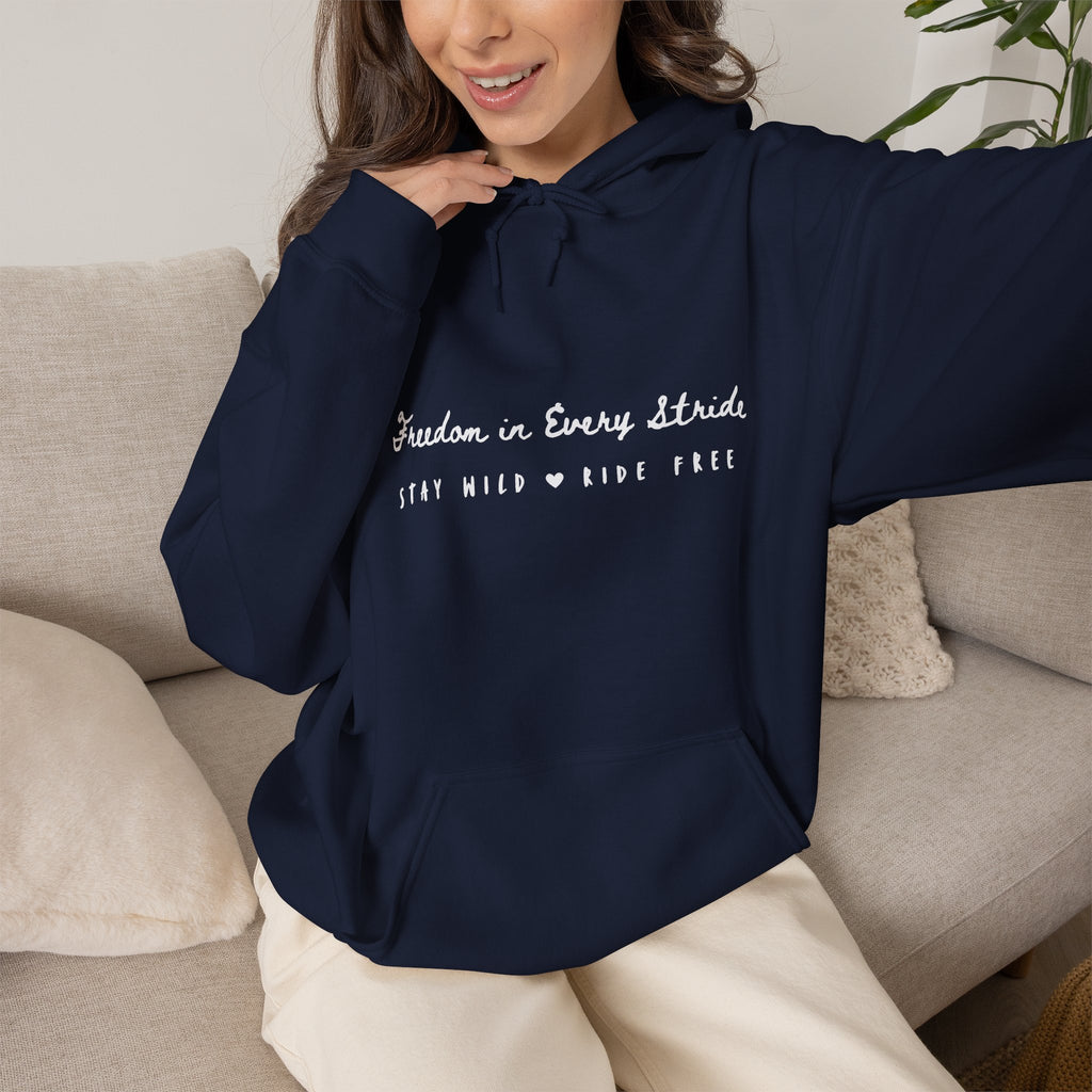 Freedom in Every Stride- Dark Hoodie