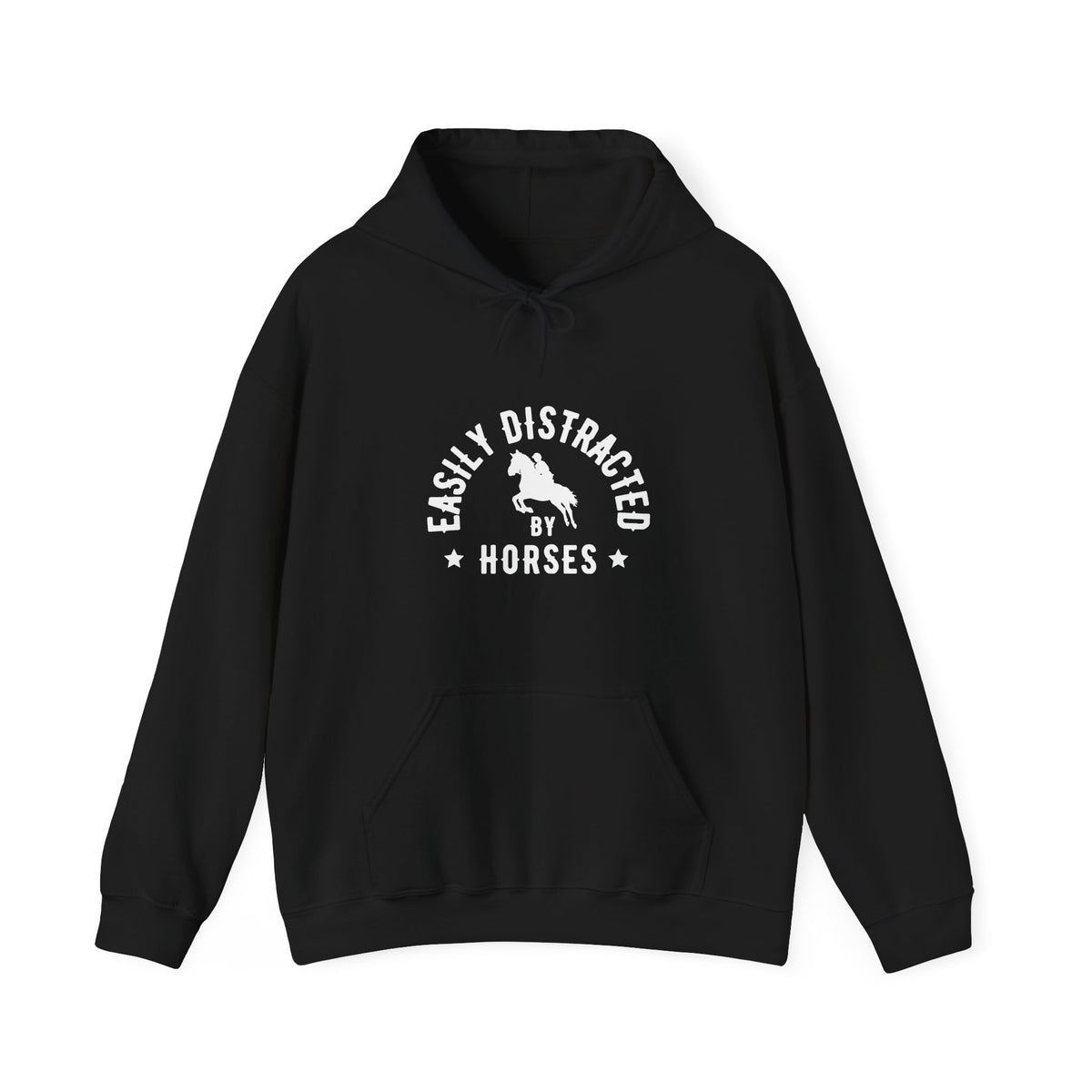Easily Distracted by Horses - Hoodie Dark