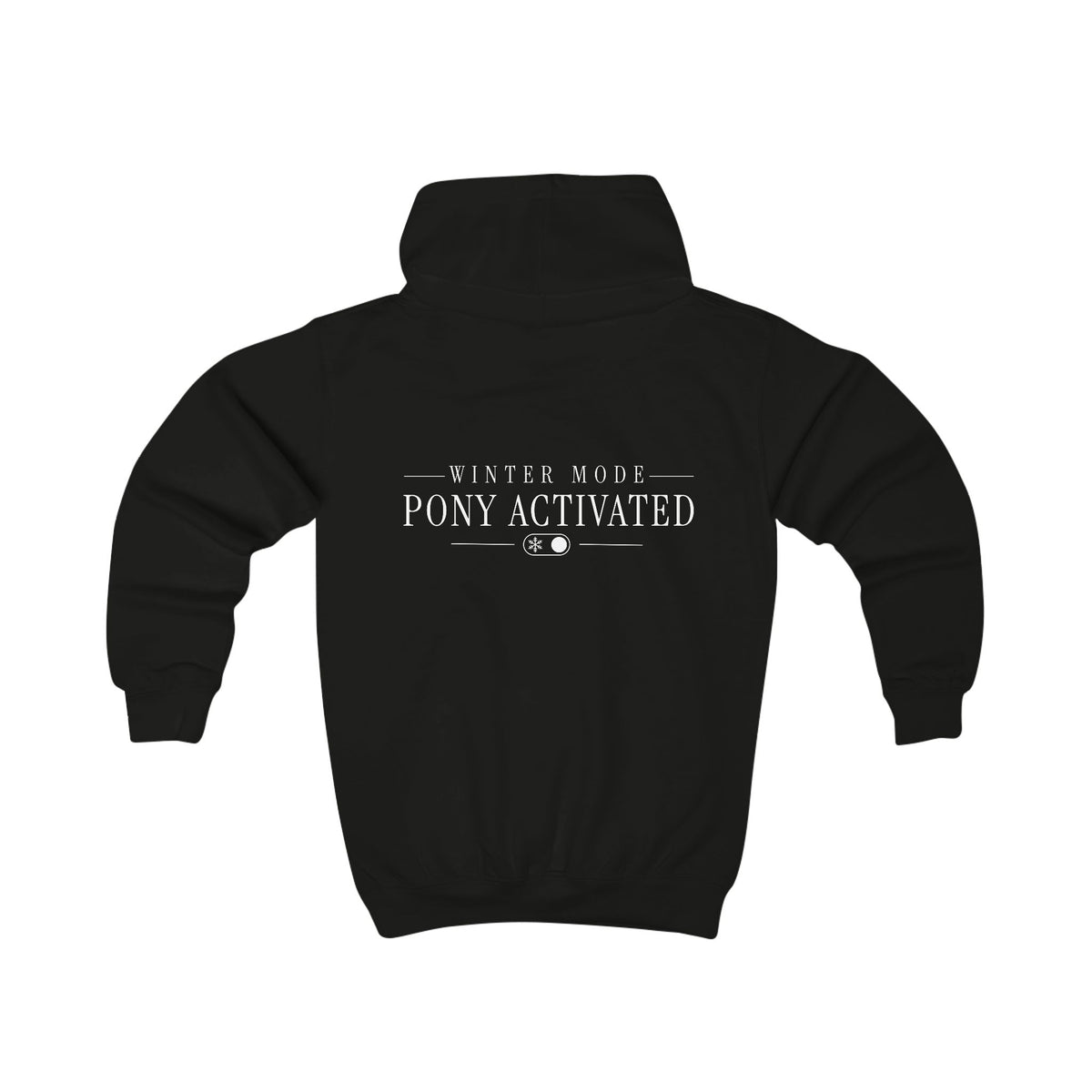 Winter Mode: Pony Activated — Youth Heavy Blend Hoodie