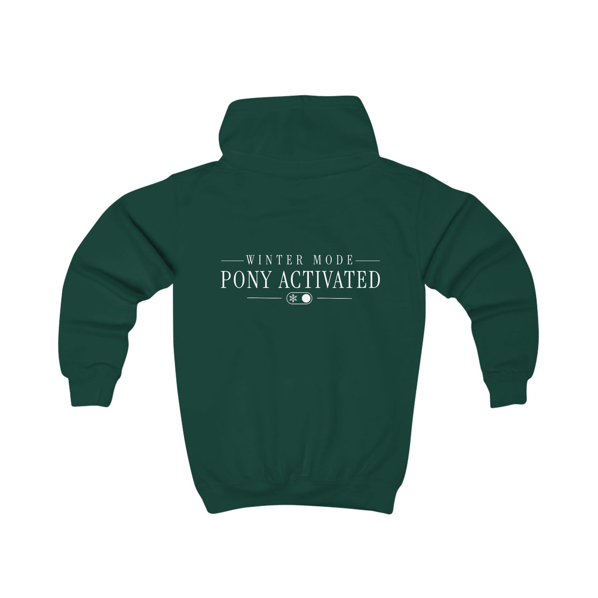 Winter Mode: Pony Activated — Youth Heavy Blend Hoodie