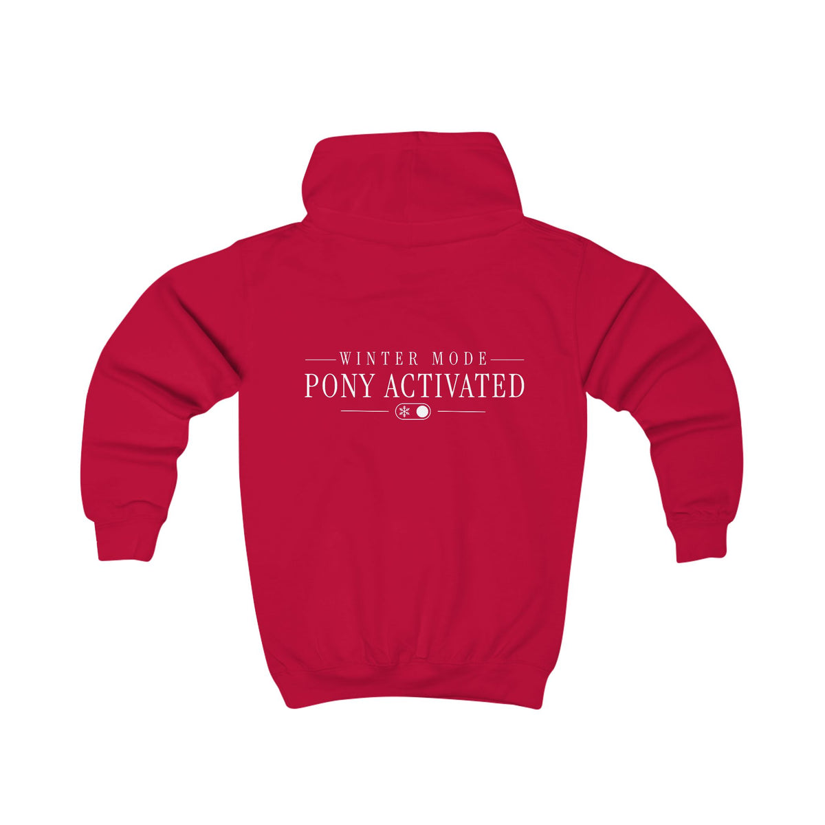 Winter Mode: Pony Activated — Youth Heavy Blend Hoodie
