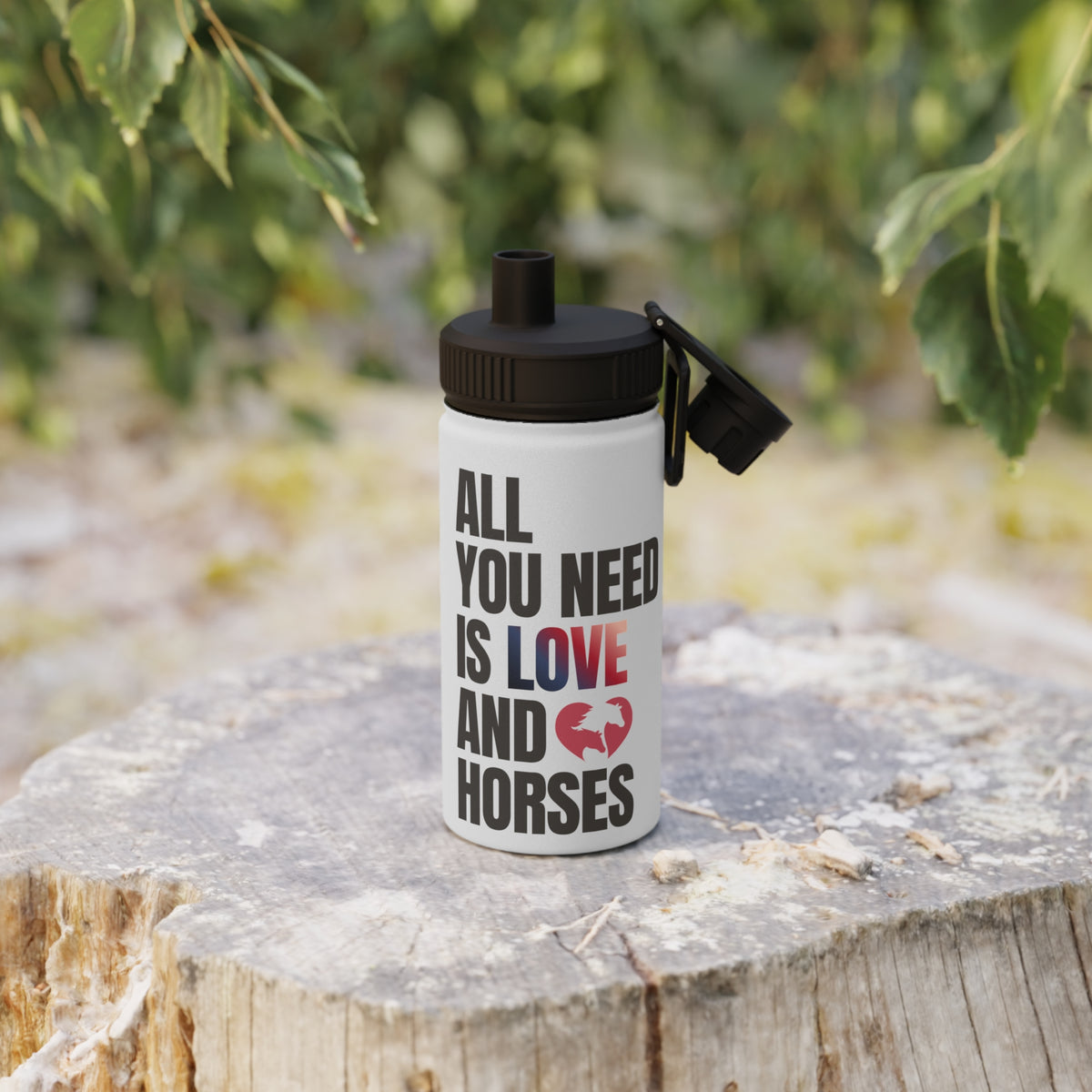 All You Need Is Love and Horses — Stainless Steel Water Bottle