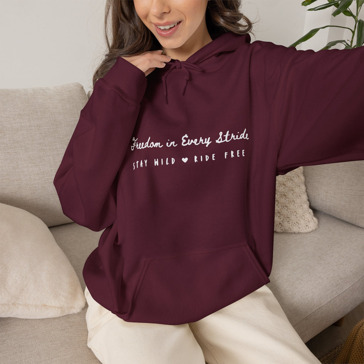 Freedom in Every Stride- Dark Hoodie