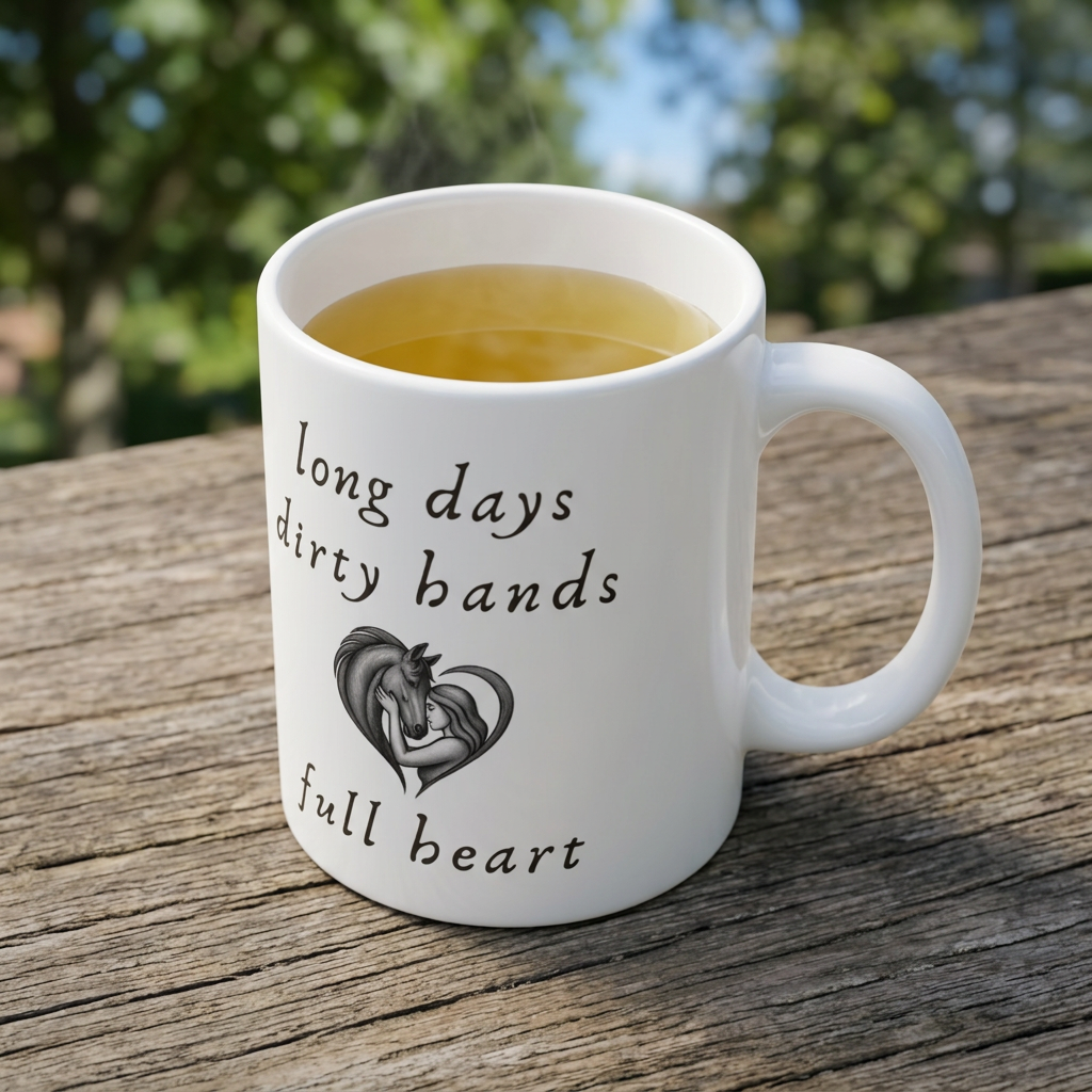 Ceramic Mug — Long Days, Dirty Hands, Full Heart
