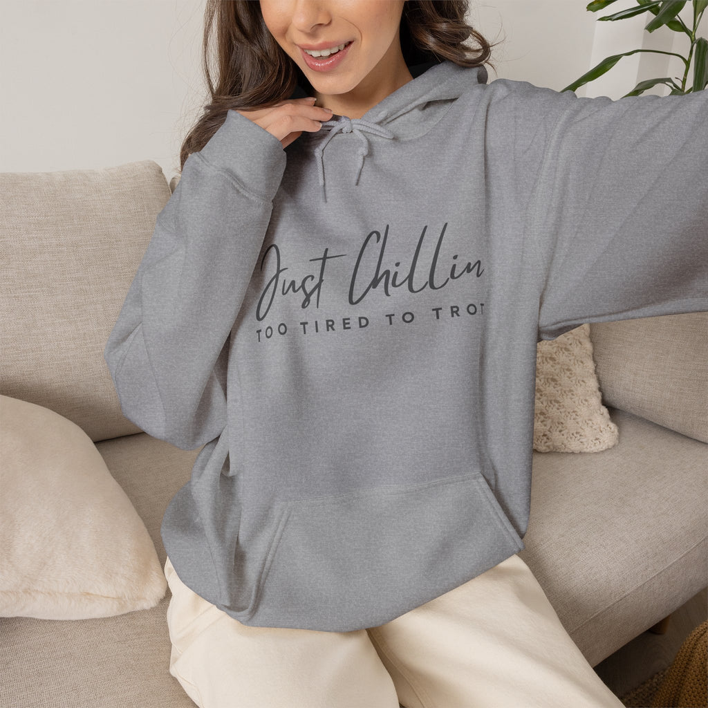 Just Chillin', Too Tired to Trot — Unisex Hoodie