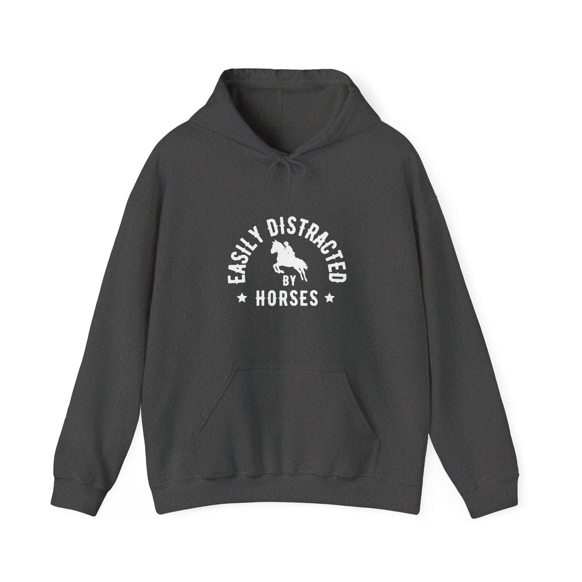 Easily Distracted by Horses - Hoodie Dark