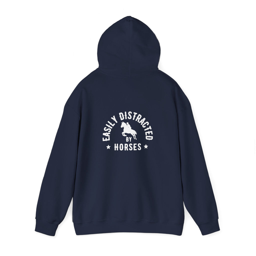 Easily Distracted by Horses - Hoodie Dark