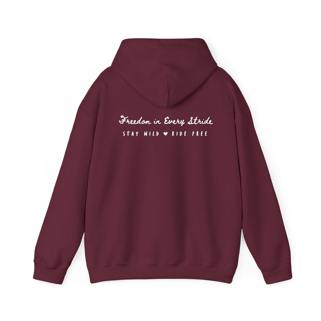 Freedom in Every Stride- Dark Hoodie