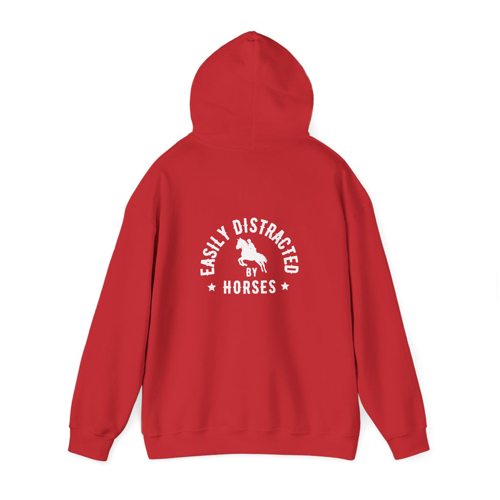 Easily Distracted by Horses - Hoodie Dark