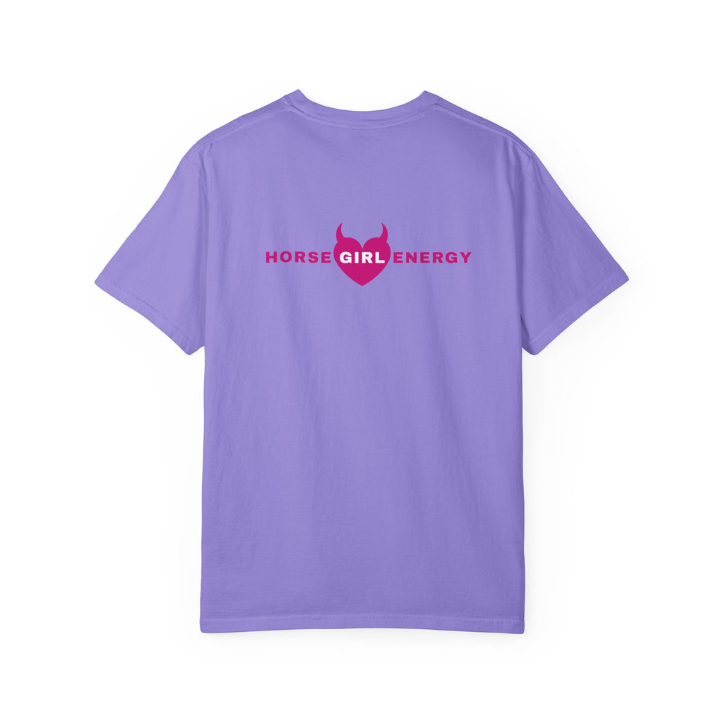 Horse Girl Energy T‑Shirt — Pink Devil Heart