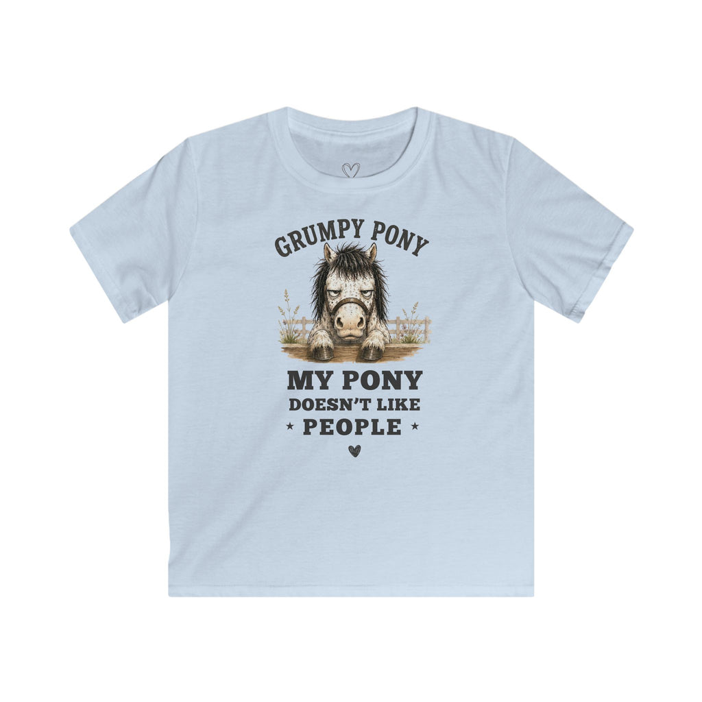 Grumpy Pony Doesn't Like People — Youth Equestrian T-Shirt