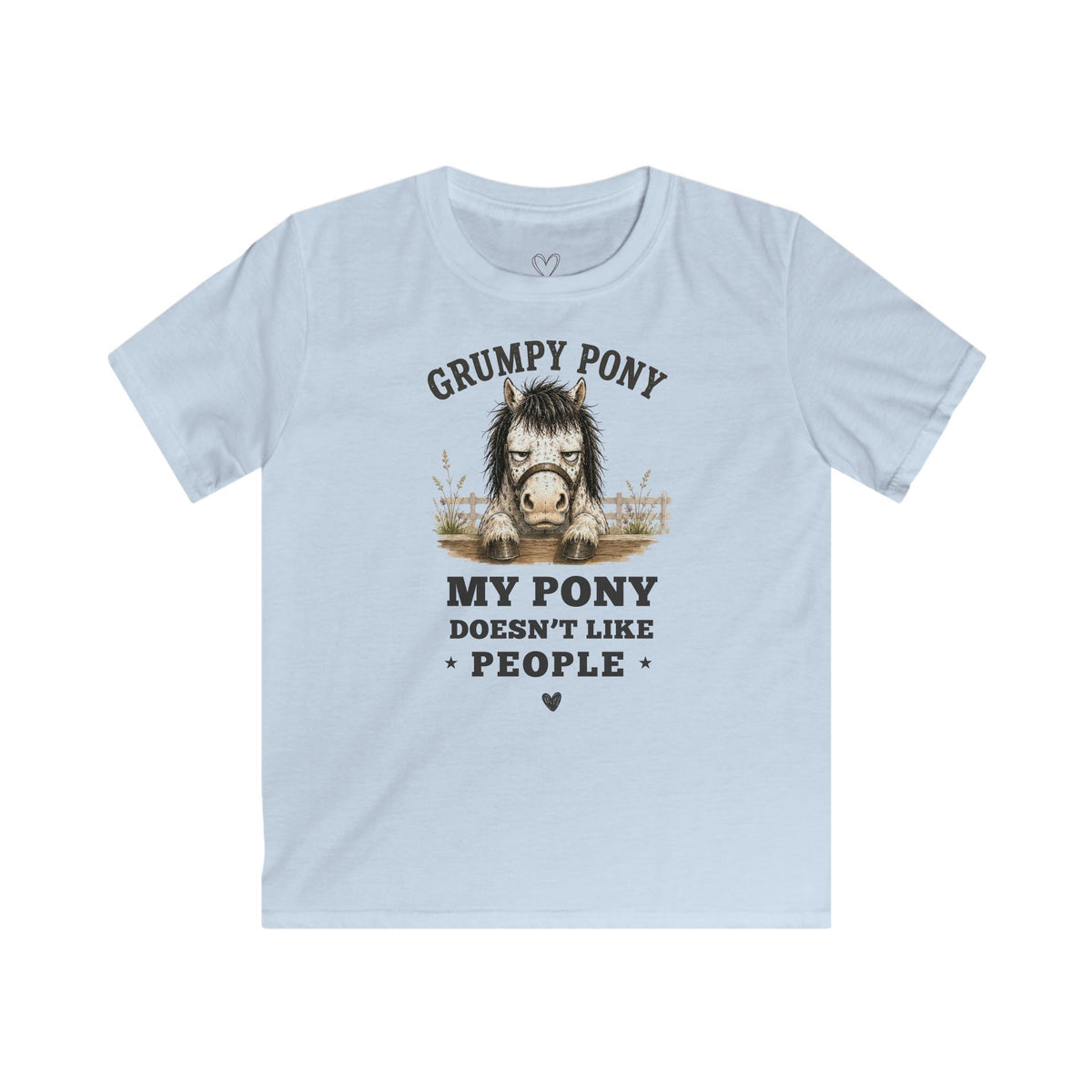 Grumpy Pony Doesn't Like People — Youth Equestrian T-Shirt