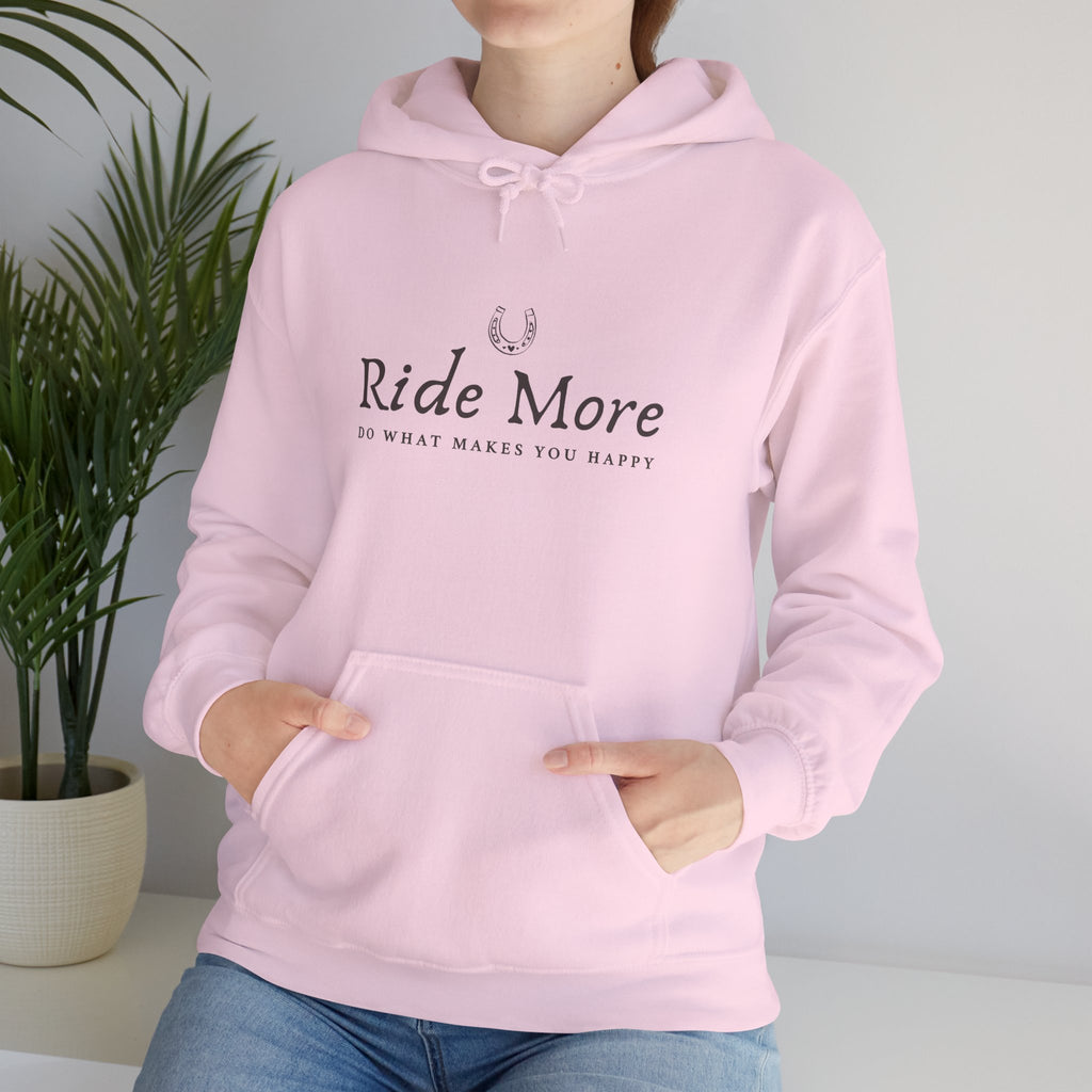 Ride More, Do What Makes You Happy — Equestrian Unisex Hoodie
