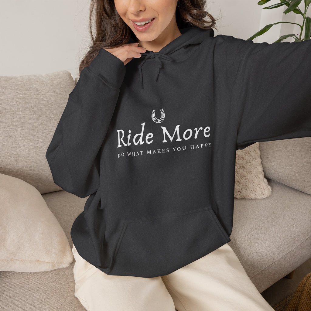 Ride More - Do what makes you happy - Dark hoodie