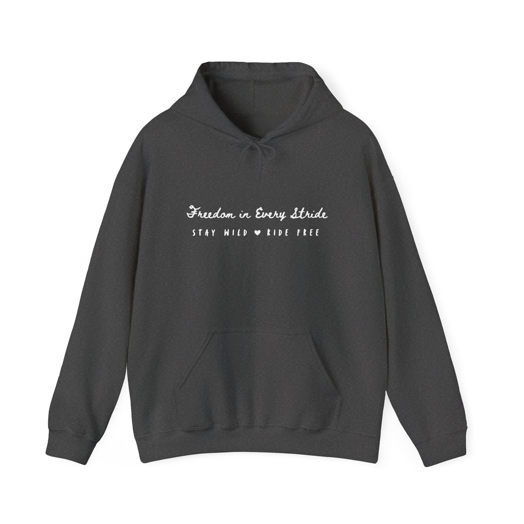 Freedom in Every Stride- Dark Hoodie