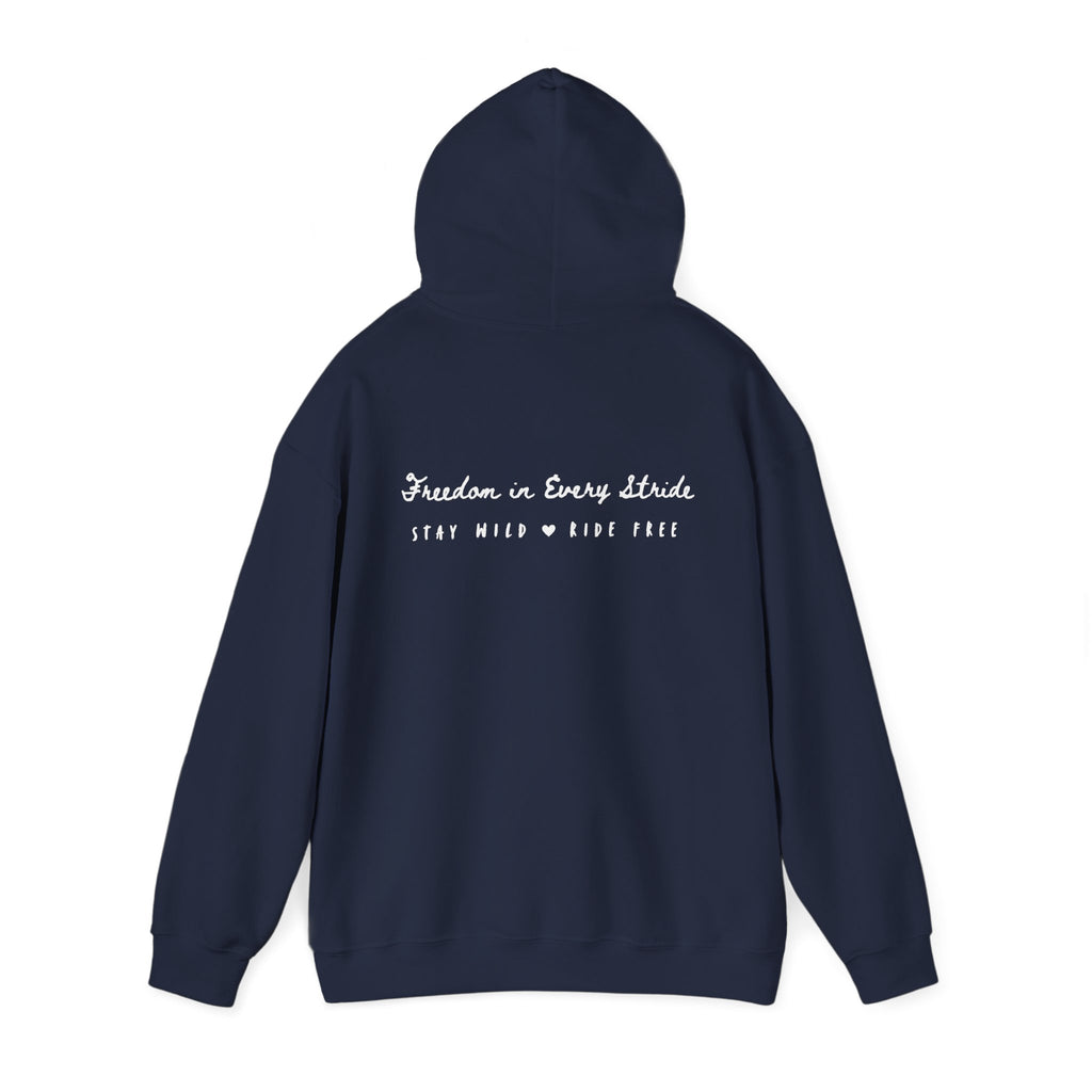 Freedom in Every Stride- Dark Hoodie