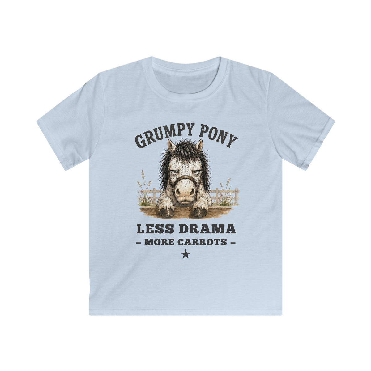 Grumpy Pony, Less Drama — Youth Equestrian T-Shirt