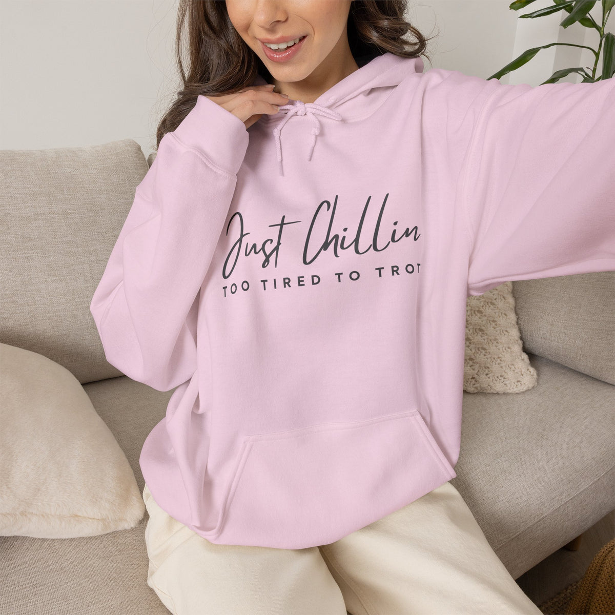 Just Chillin', Too Tired to Trot — Unisex Hoodie