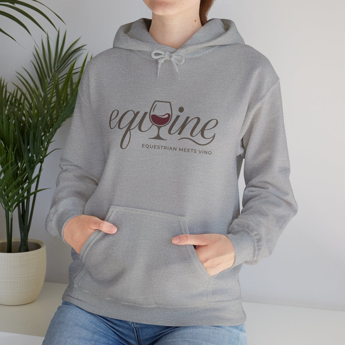 EqWine Hoodie — Equestrian Wine Lover's Unisex Hoodie