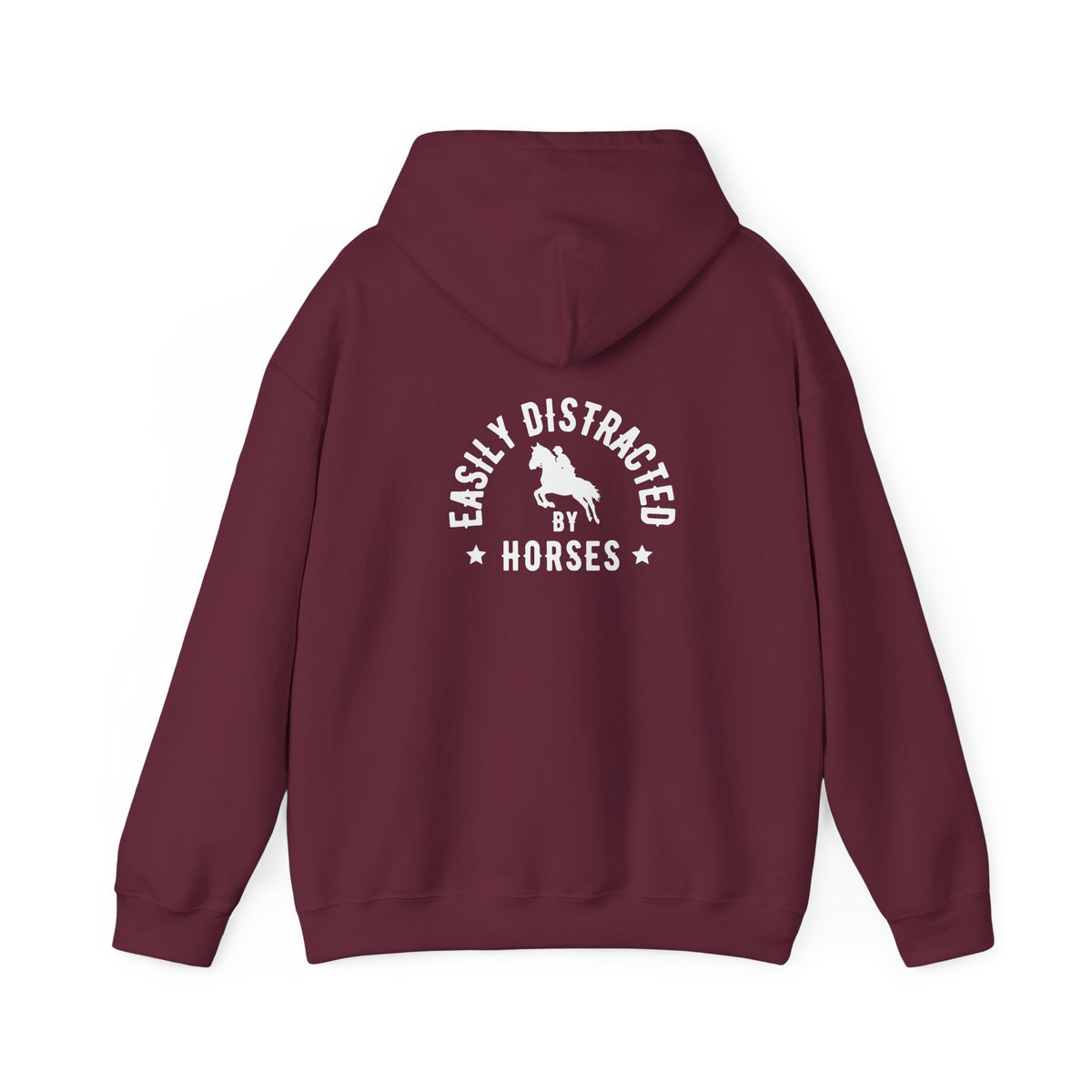 Easily Distracted by Horses - Hoodie Dark