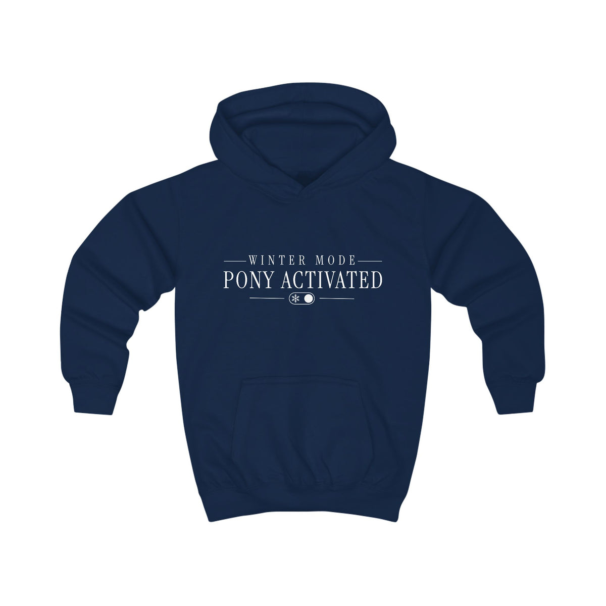 Winter Mode: Pony Activated — Youth Heavy Blend Hoodie