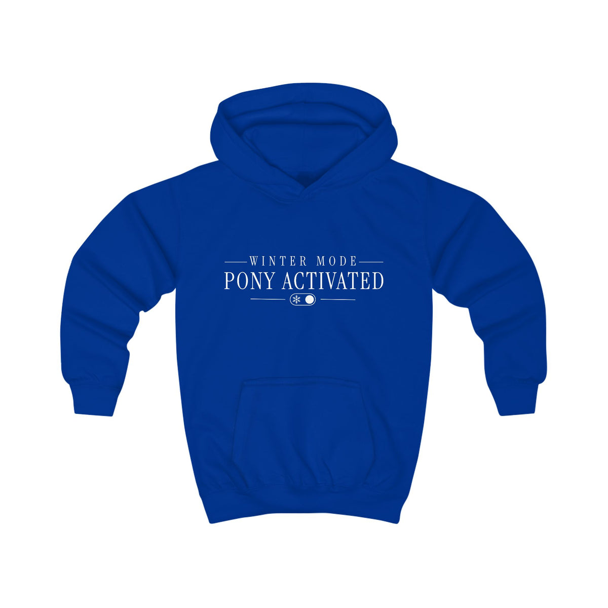 Winter Mode: Pony Activated — Youth Heavy Blend Hoodie