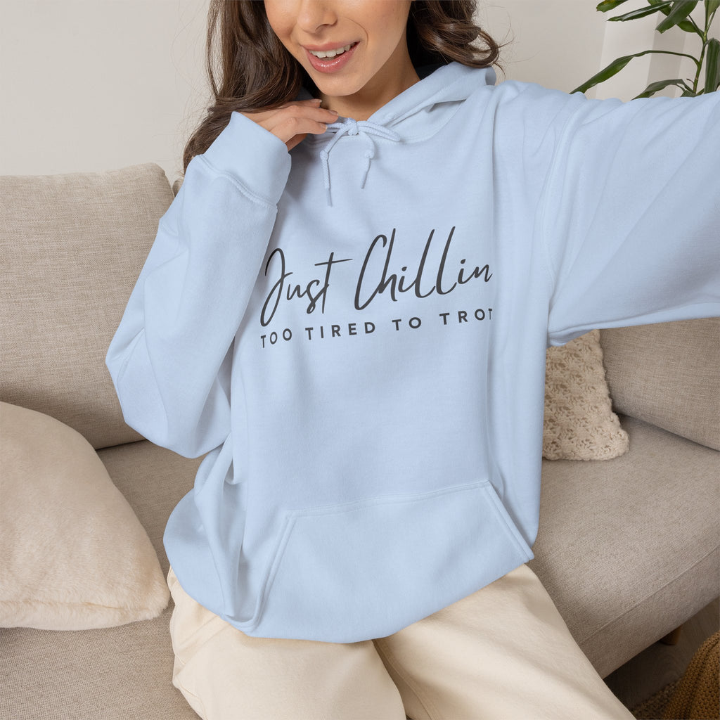 Just Chillin', Too Tired to Trot — Unisex Hoodie