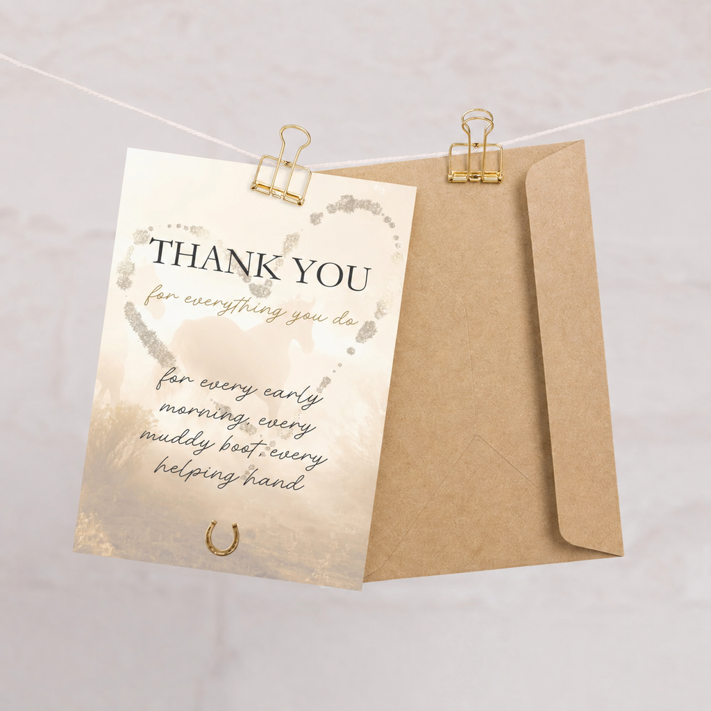 Thank You for Everything You Do — Equestrian Greeting Card