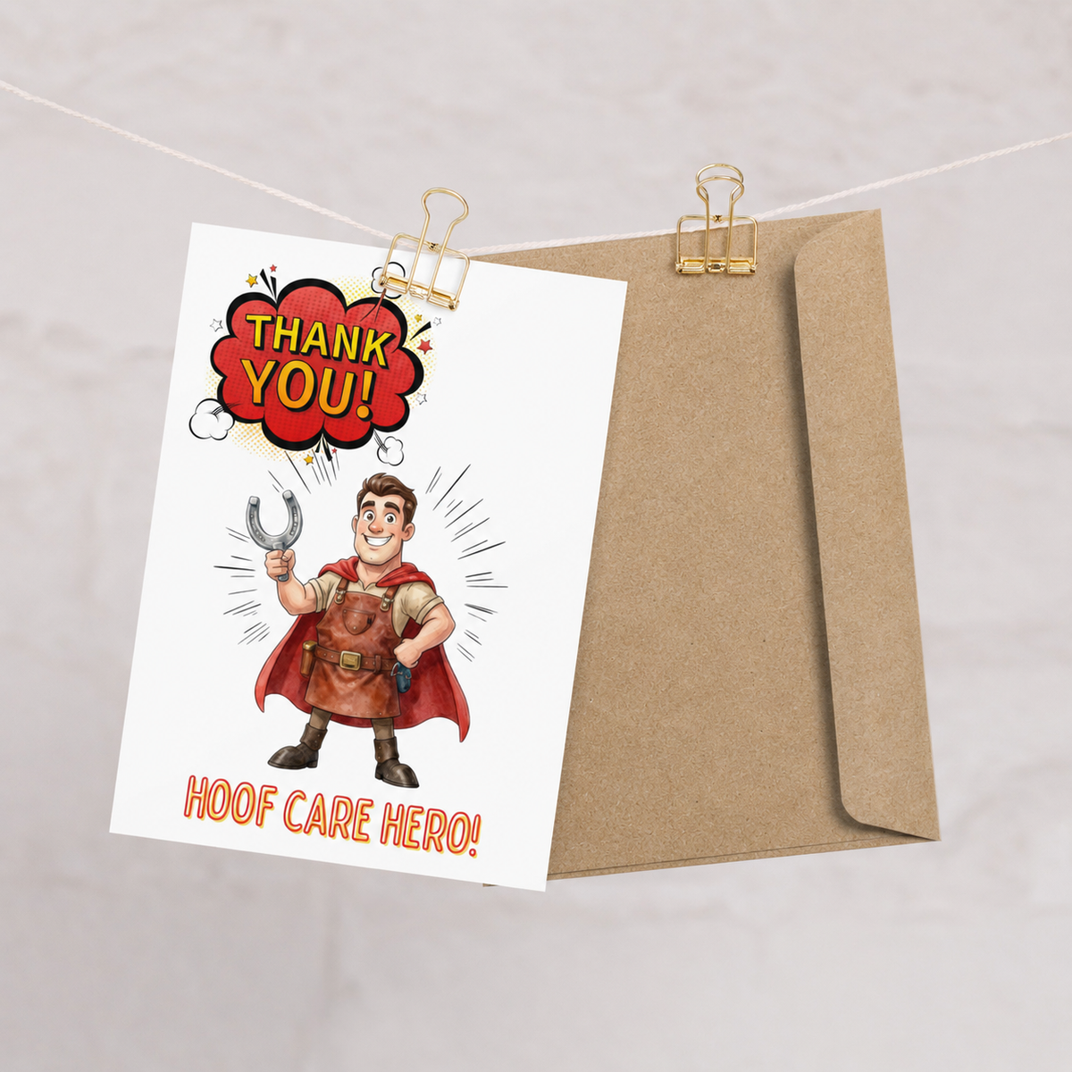 Thank You Hoof Care Hero — Equestrian Greeting Card