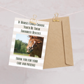 Thank You Favourite Dentist — Equestrian Greeting Card