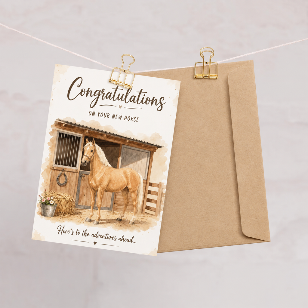 New Horse Day Card — Congratulations on Your New Horse