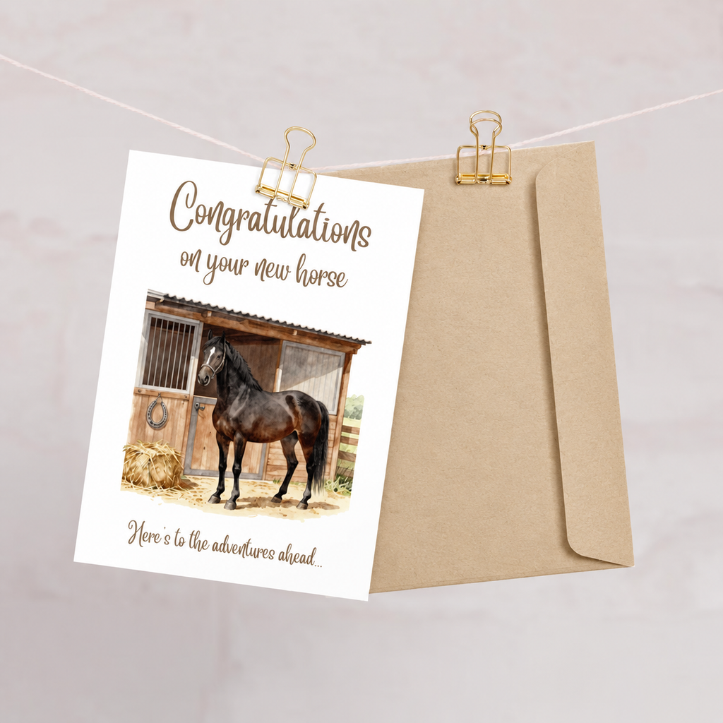 New Horse Day Card — Congratulations on Your New Horse